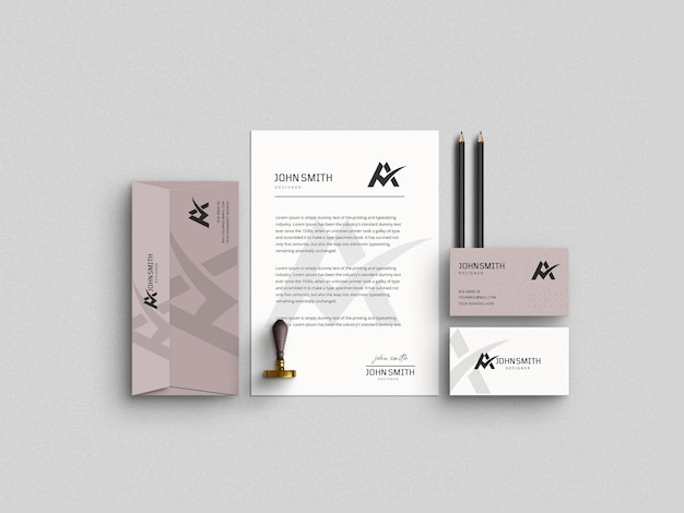 Minimal Stationery Set Mockup