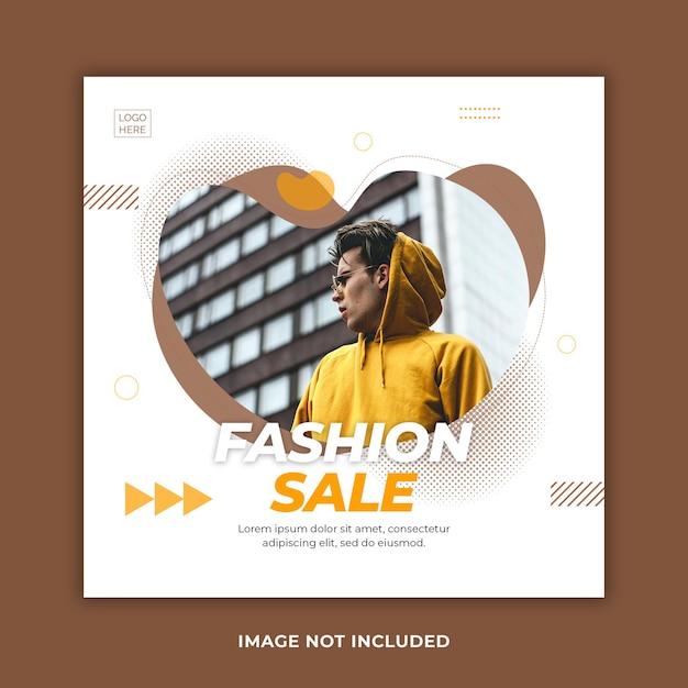 Minimal stylish fashion sale social media post template