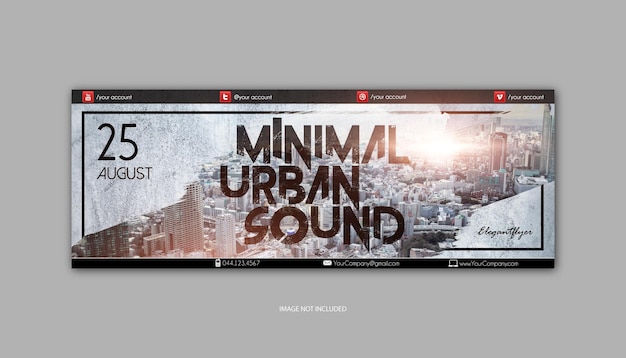 Minimal Urban Sound Facebook Cover Template