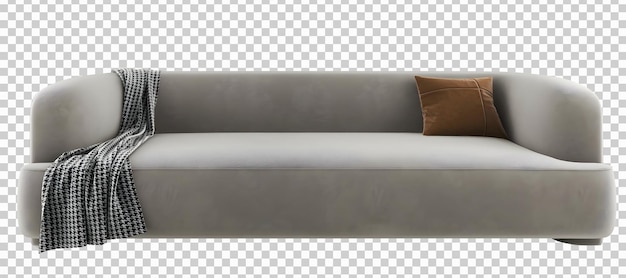 Minimalism grey couch transparent