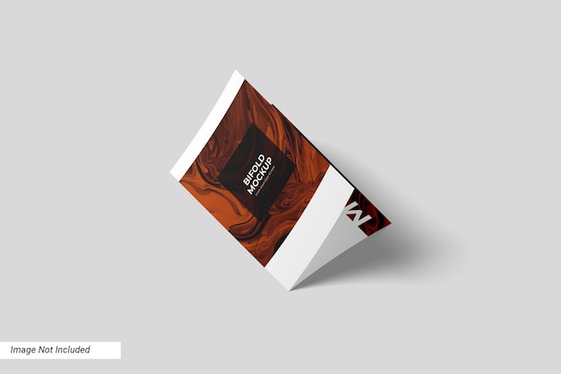 Minimalist A4 Bifold Flyer Mockup Perspective View