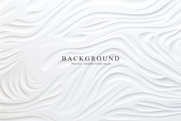 Minimalist Abstract White Wavy Lines Design