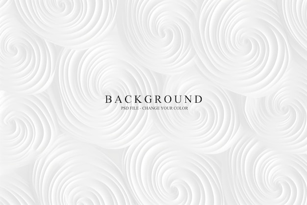 PSD minimalist abstract white wavy lines design