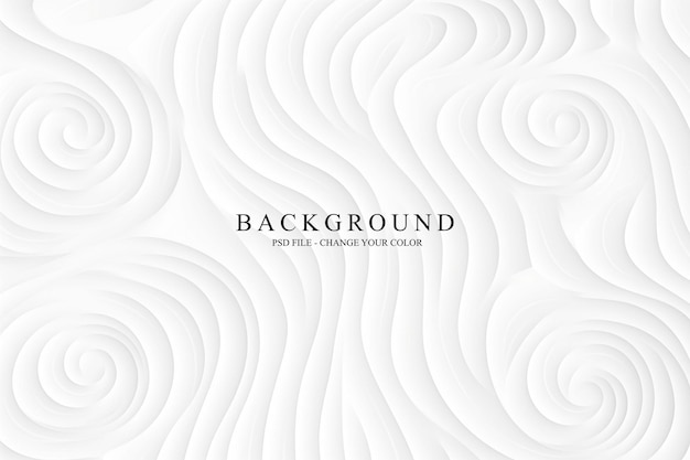 PSD minimalist abstract white wavy lines design