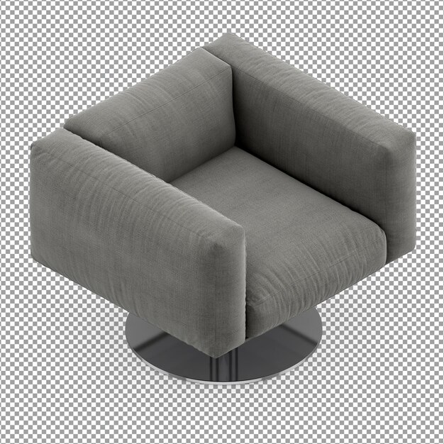 Minimalist Armchair in 3D Rendering