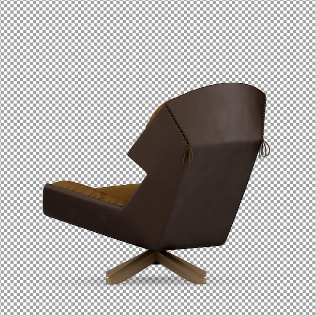 Minimalist Armchair in 3D Rendering