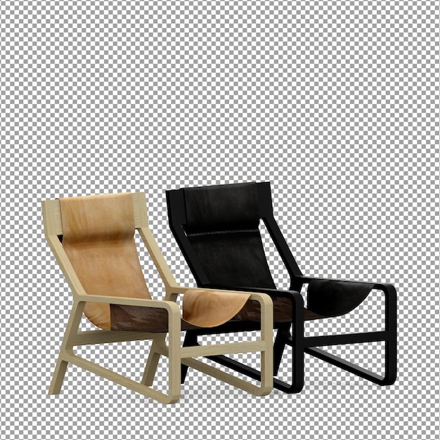 Minimalist Armchair in 3D Rendering