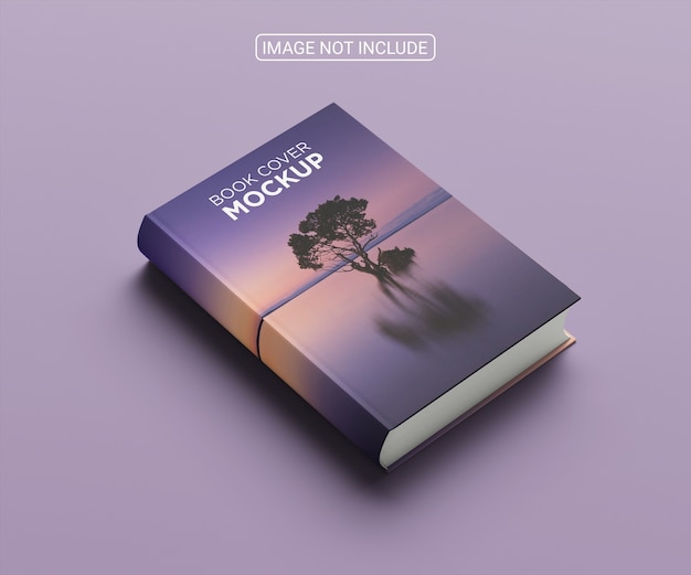 Minimalist book cover mock-up arrangement