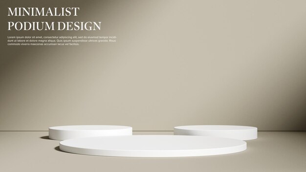 Minimalist brown 3d podium product presentation