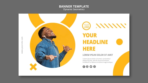 Minimalist business ad template banner