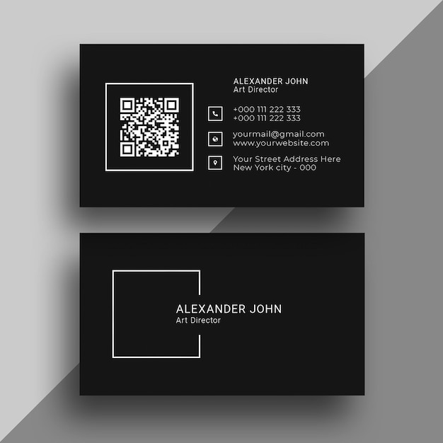 Minimalist Business Card Design PSD Template