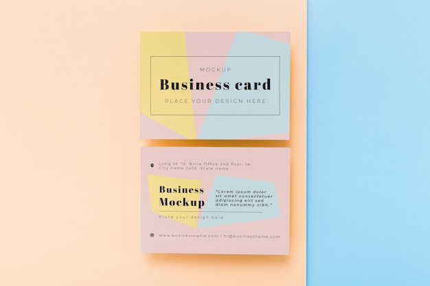 PSD minimalist business card mockup