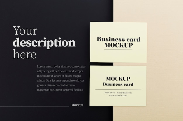 Minimalist business card mockup