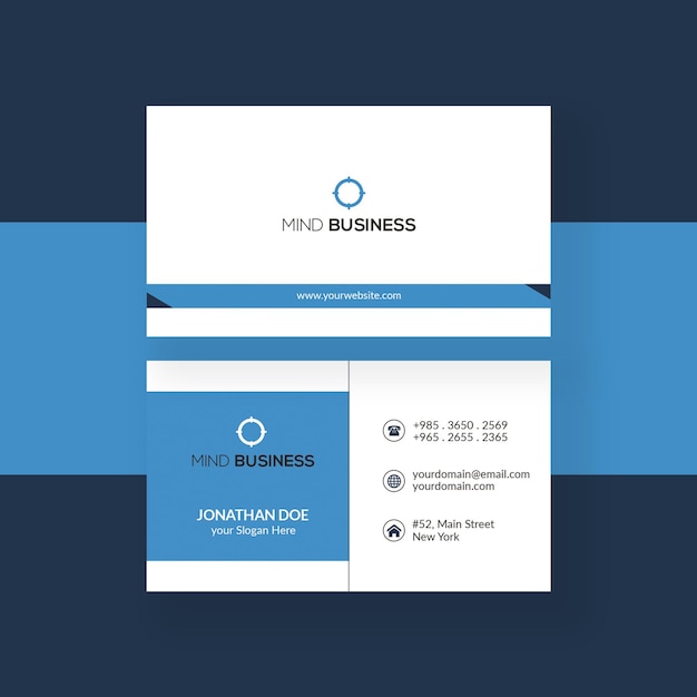 Minimalist business card template with Modern design