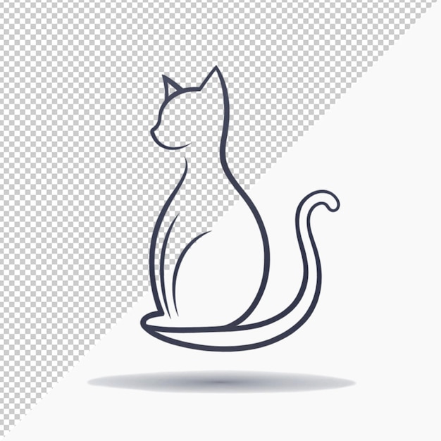 PSD minimalist cat logo