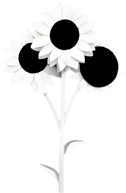 Minimalist cute flower icon Flower clipart