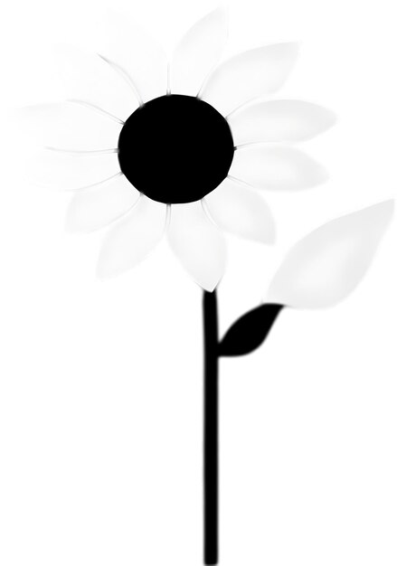 Minimalist cute flower icon Flower clipart