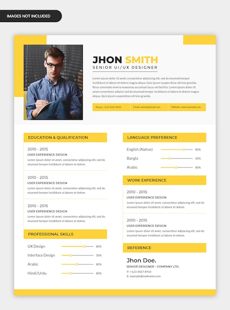 Minimalist cv resume template