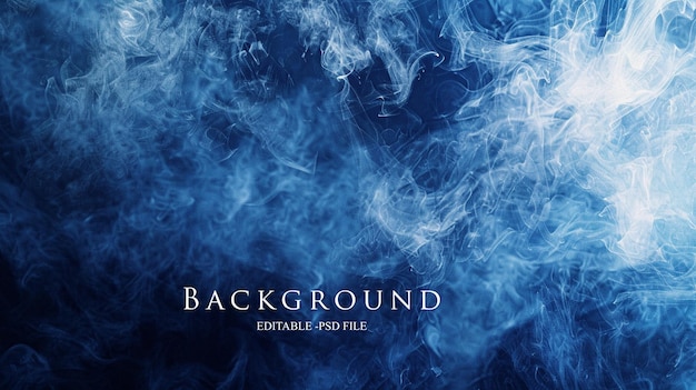 A minimalist dark blue grunge and smoke textured background