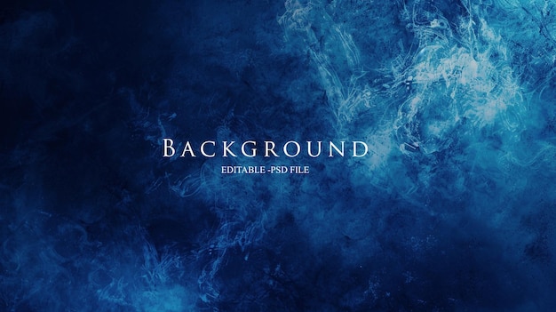 A minimalist dark blue grunge and smoke textured background