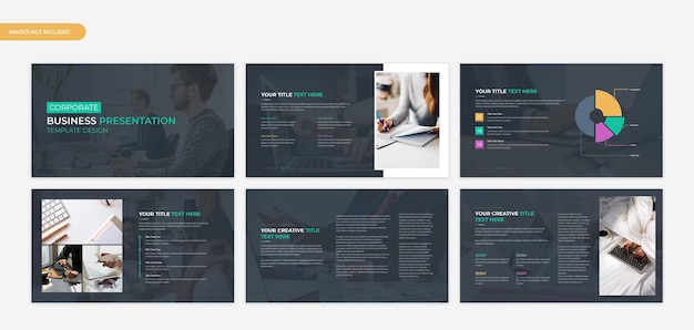 Minimalist dark corporate business presentation template