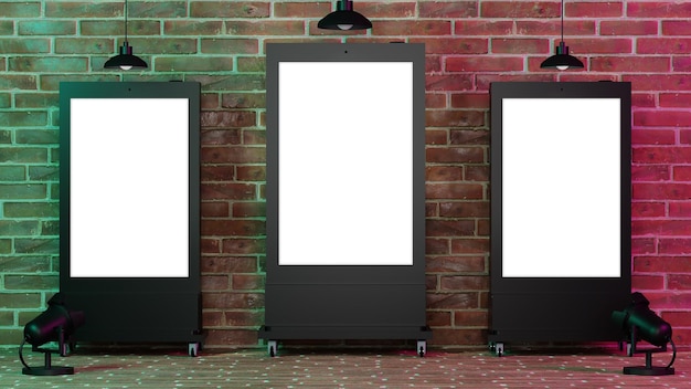 Minimalist design with mockup frames