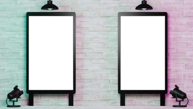 Minimalist design with mockup frames