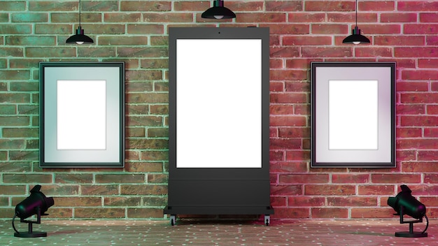 Minimalist design with mockup frames