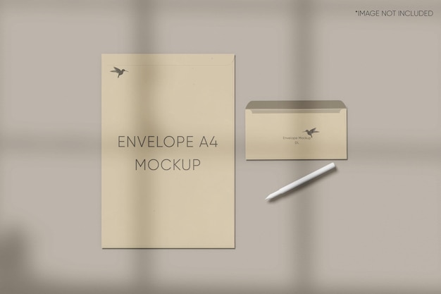 Minimalist envelope mockup