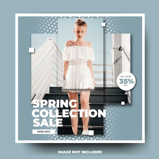 Minimalist fashion sale social media poster banner