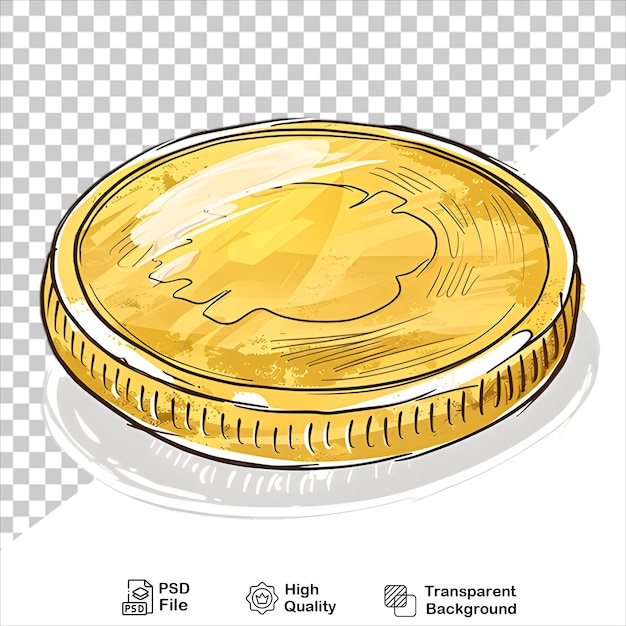 Minimalist Gold Coin Illustration for Financial Themes