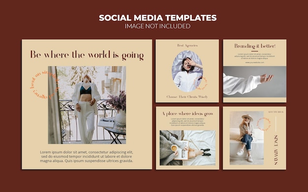 Minimalist Instagram Social Media Post Templates