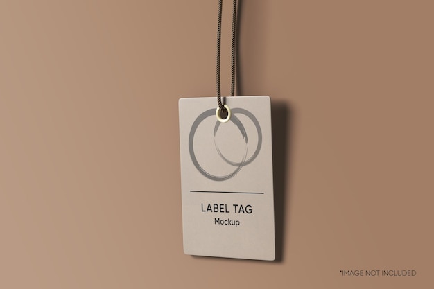 Minimalist label tag mockup