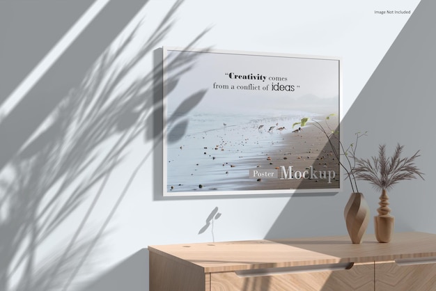 Minimalist landscape Poster and Photo frame Mockup