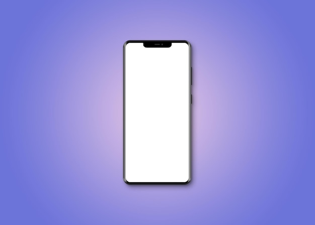 Minimalist notch phone screen mockup