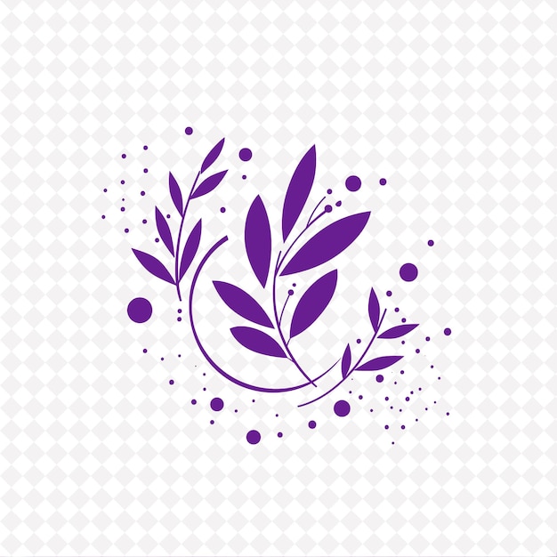 PSD minimalist olive branch icon logo with decorative circles an creative plant vector designs