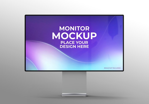 Minimalist pc screen mockup template for branding and digital presentations