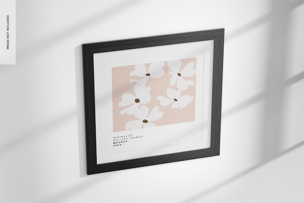 Minimalist Photo Frame Mockup, Perspective