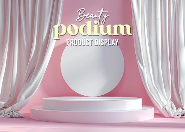 Minimalist podium display mockup for product presentation scene