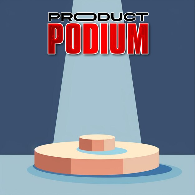 minimalist podium products display social media post