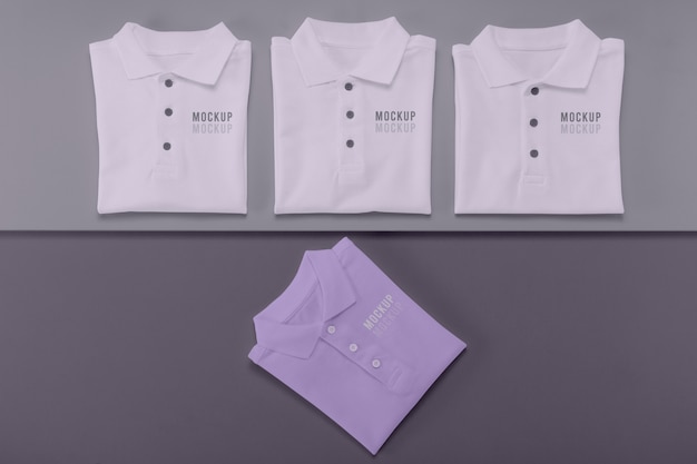 Minimalist polo shirt design mockup