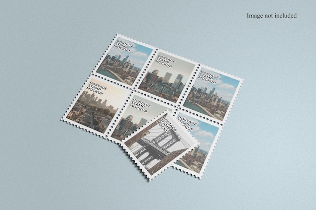 Minimalist Postage Stamp Mockup