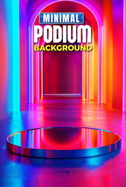 minimalist product podium for poster background