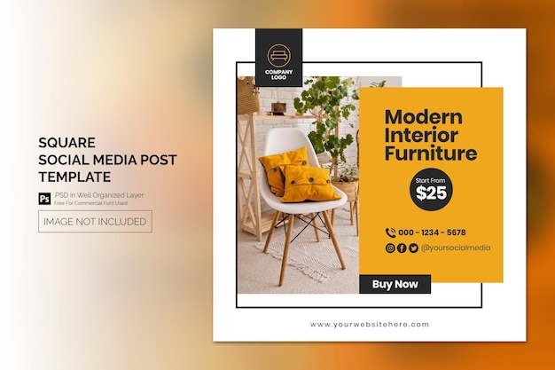 Minimalist Product Promotion Social Media Post or Square Web Banner Template