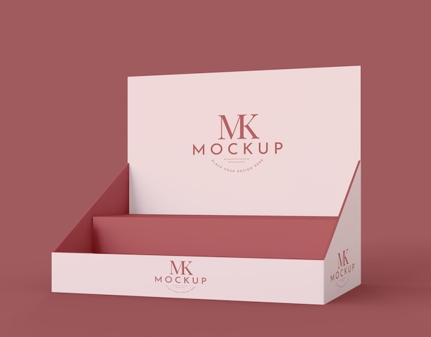 Minimalist red exhibitor mock-up