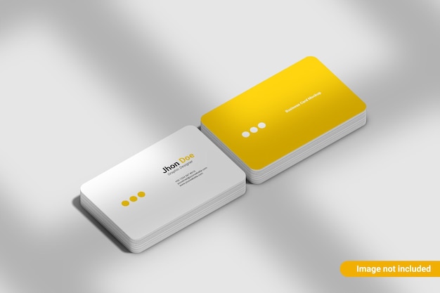 minimalist rounded business card mockup