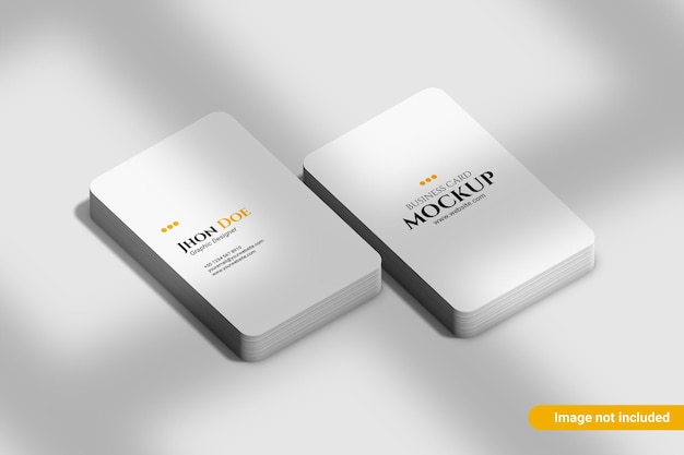 minimalist rounded portrait business card mockup