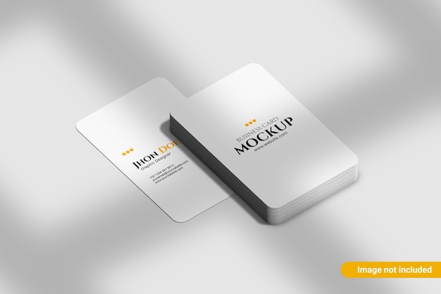 minimalist rounded portrait business card mockup