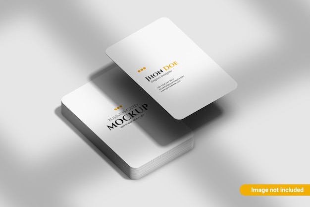 minimalist rounded portrait business card mockup