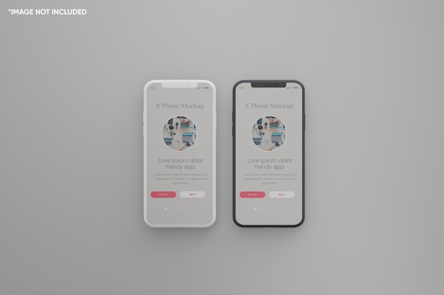 Minimalist smartphone clay mockup